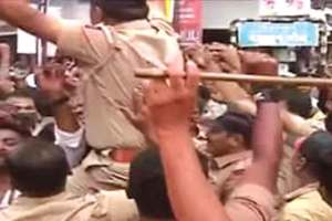 Police dance in khaki uniform