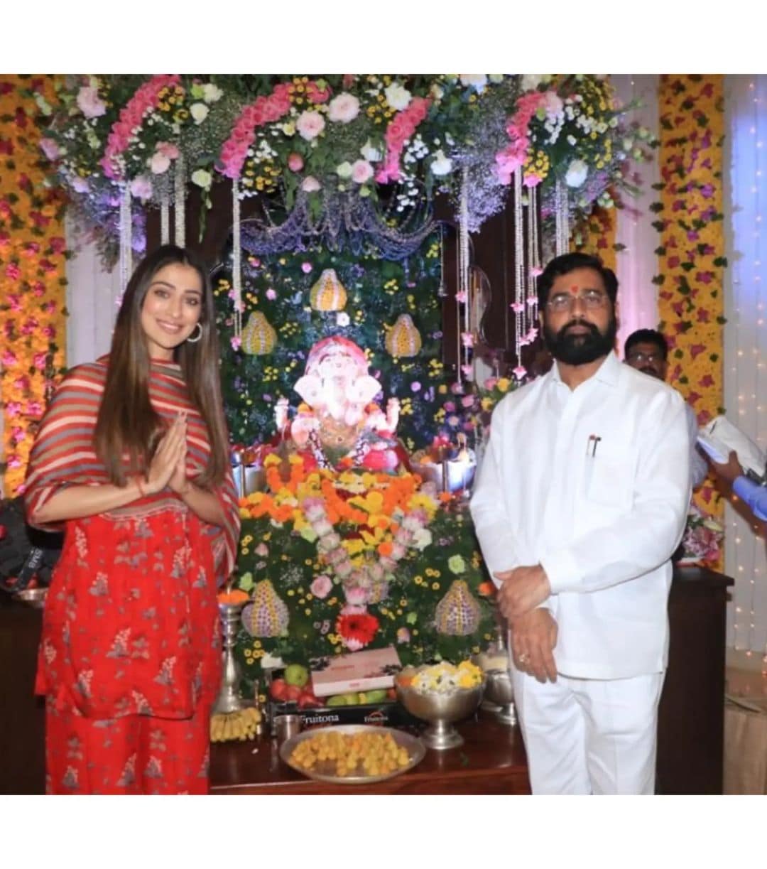 Ganesh Darshan at Chief Minister Eknath Shinde's 'Varsha' residence