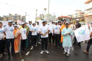Awareness for cleanliness among Panvelkars through Prabhat Pheri of 'Indian cleanliness League