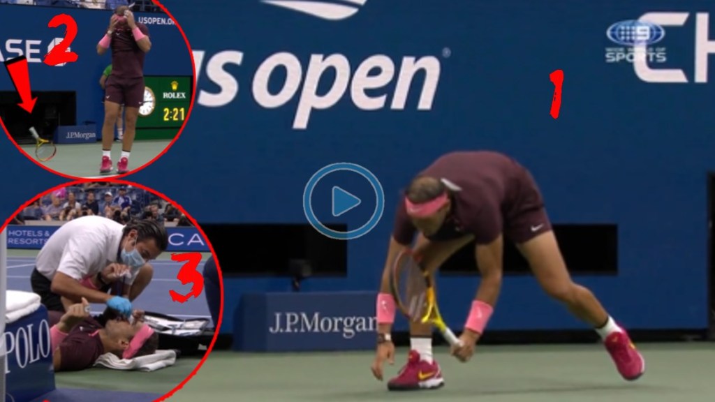 rafael nadal racket injury us open