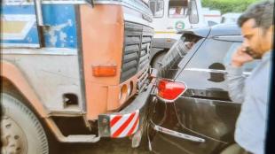 nitesh rane s wife s minor car accident