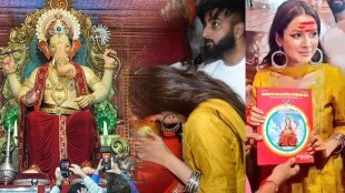shehnaaz gill visits lalbaugcha raja shehnaaz gill
