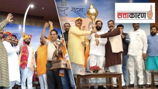 maharashtra chief minister eknath Shinde group's power show in Delhi