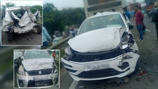 Shivshahi bus collided with eight vehicles