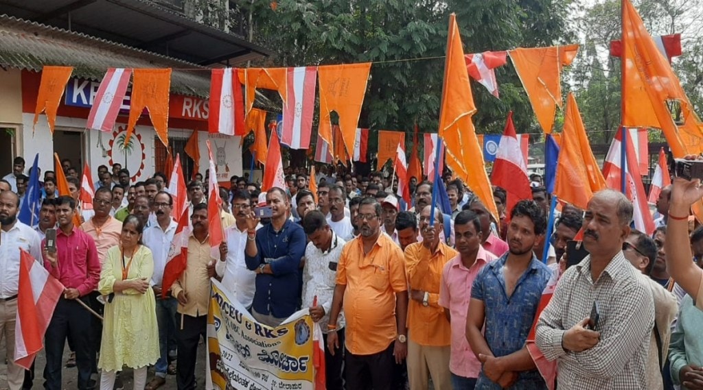 Konkan Railway employees march to CBD office to demand bonus