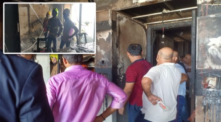 A fire broke out on the 18th floor of a building in Thane (1)