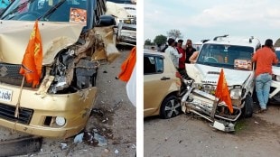 Accident of Shinde group vehicles on Samruddhi highway