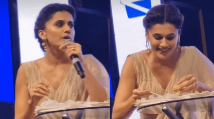 taapsee pannu eating golgappa