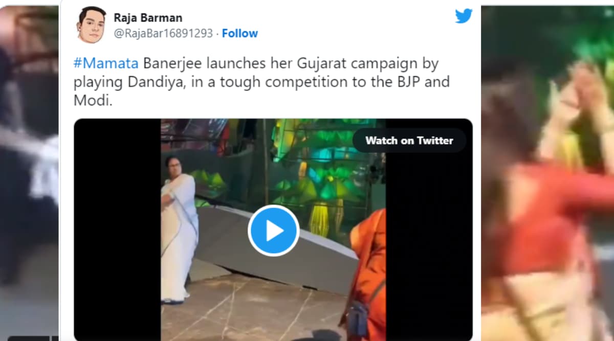 Navratri 2022 Mamata Banerjee Doing Garba