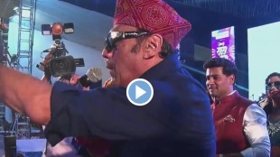 Shrikant Shinde Garba Dandiya in Dombivli Jackie Shroff Played Banjo with Shinde Video Viral