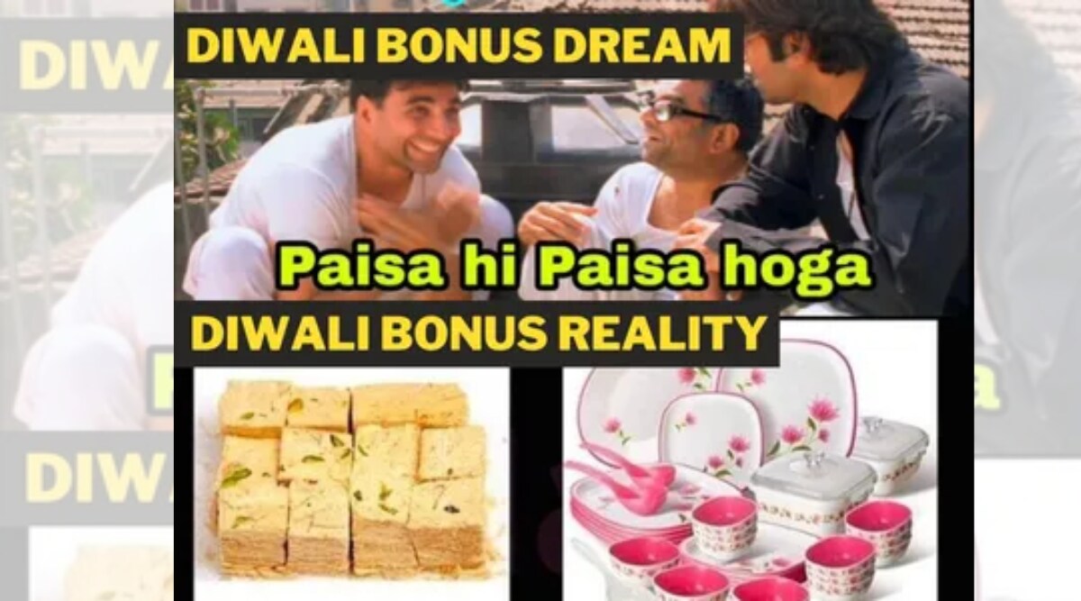 Diwali Bonus Funny memes That will make you Laugh Viral Trends On Instagram twitter 