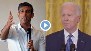 Viral Video Rishi Sunak name mispronounced by Joe Biden as Rashid Sanook netizens compare with Donald Trump