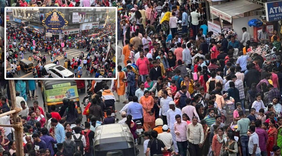 Huge rush for Diwali shopping