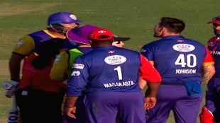 LLC 2022: Yusuf Pathan and Mitchell Johnson clashed; the umpires had to come after the scuffle- Video