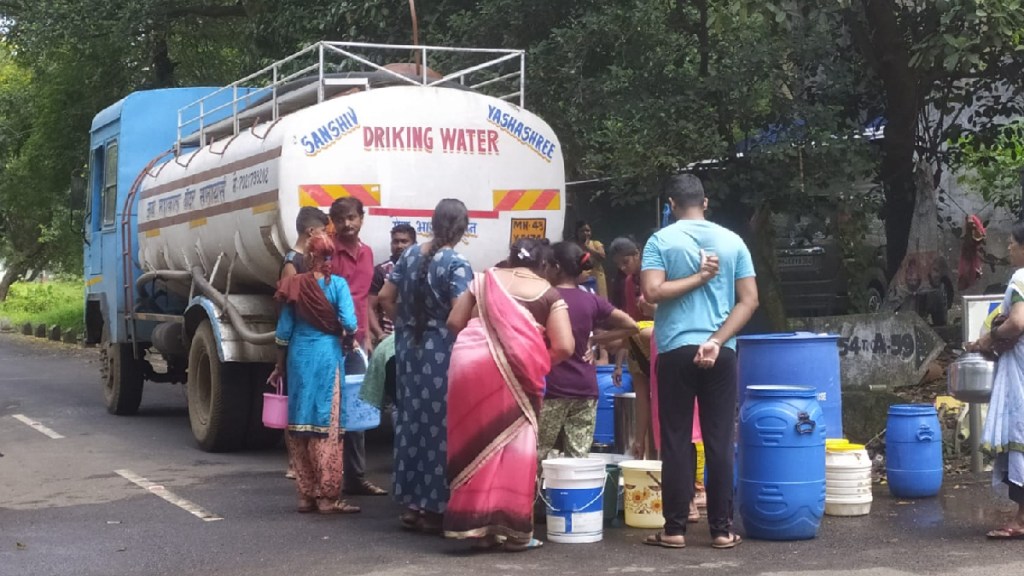 hetwane water pipeline repair wait water two days kharghar cidco