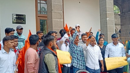 ABVP protests against fee hike in Pune University