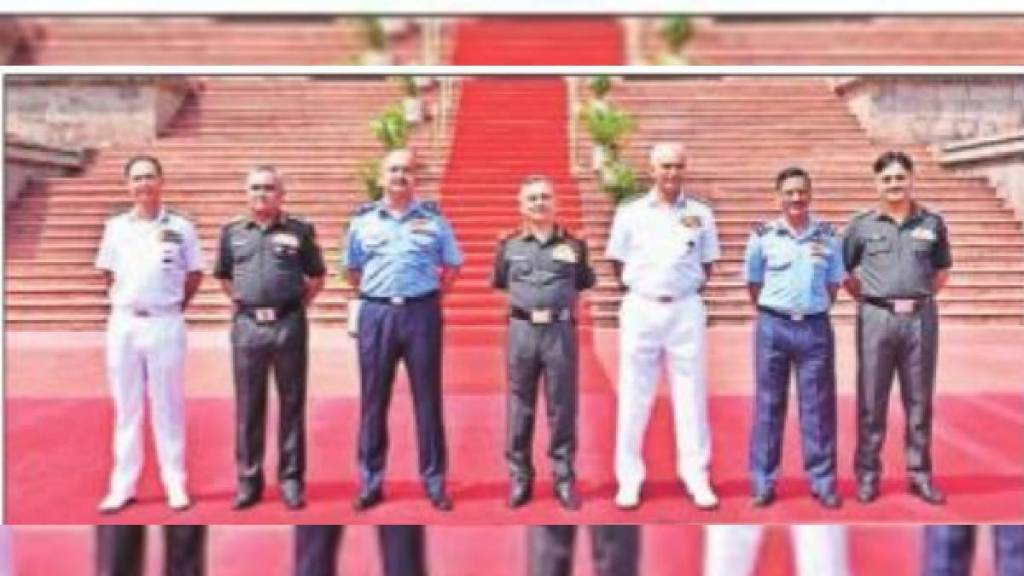 Meeting of cds with chiefs of three armed forces at nda in pune