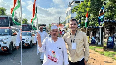 Congress activist Baba Shelke completed the 1,200 km in the Bharat Jodo Yatra rahul gandhi nagpur
