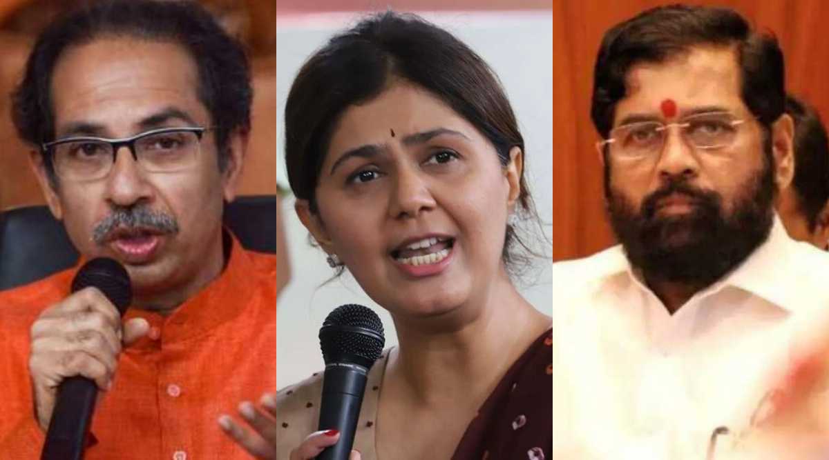 Pankaja Munde Uddhav Thackeray Eknath Shinde