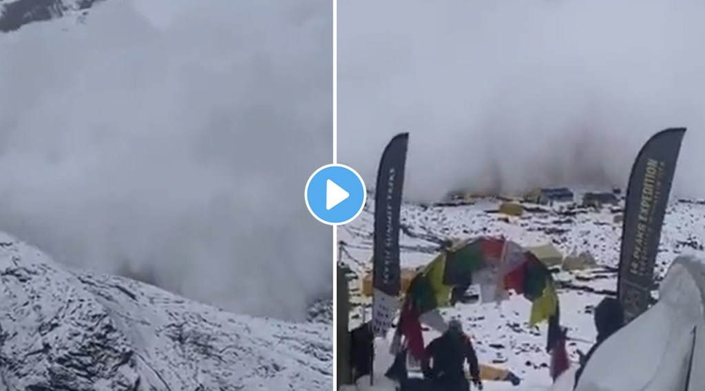 Viral : पर्वताखालील तंबूना हिमस्खलनाचा जोरदार तडाखा, जीव मुठीत धरून पळत सुटले गिर्यारोहक, पाहा थरारक व्हिडिओ