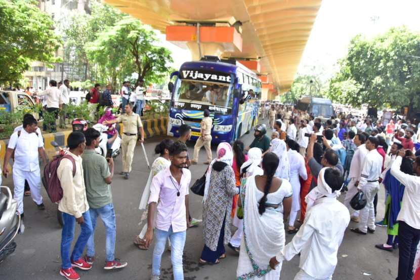 nagpur protest against rss