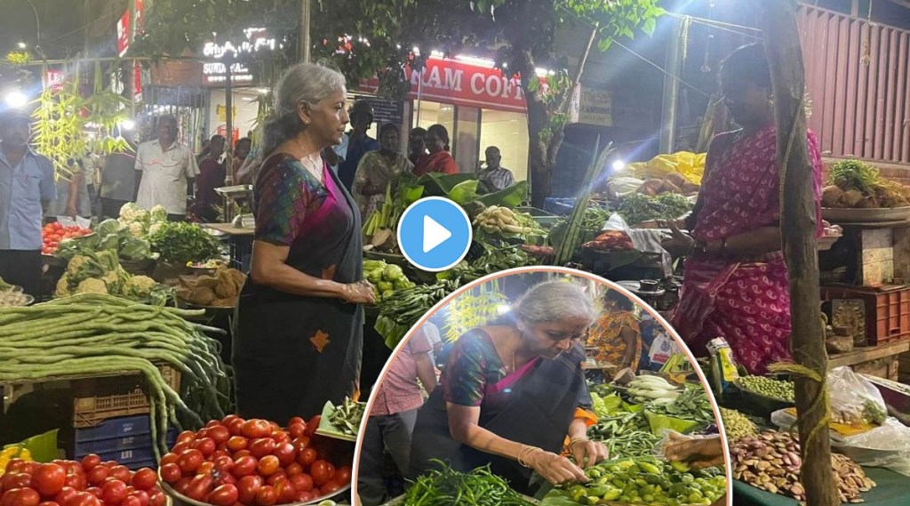 nirmala sitharaman visited mylapore market in chennai,