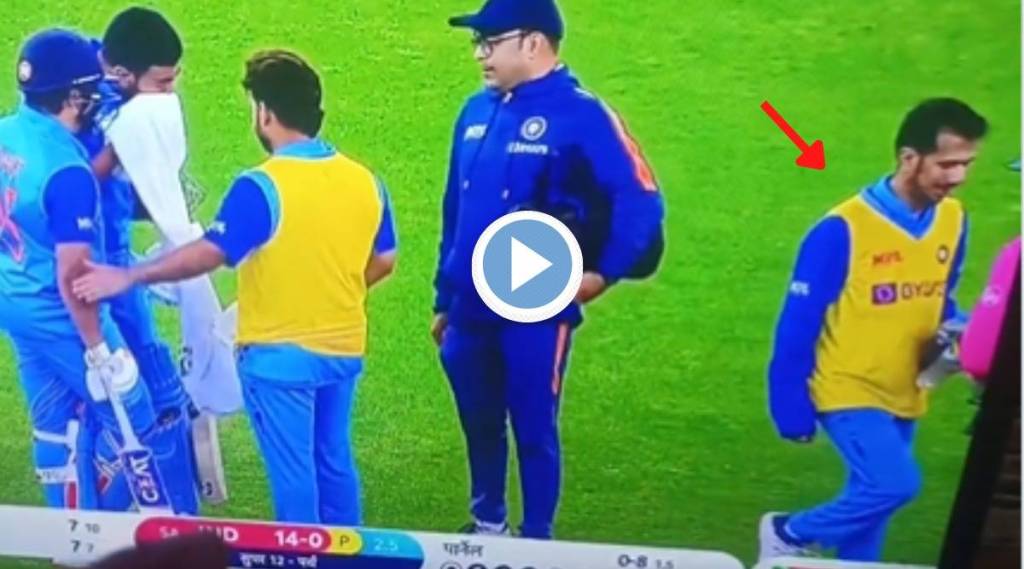 yuzvendra chahal fun moment with umpire during ind vs sa match in t20 world cup