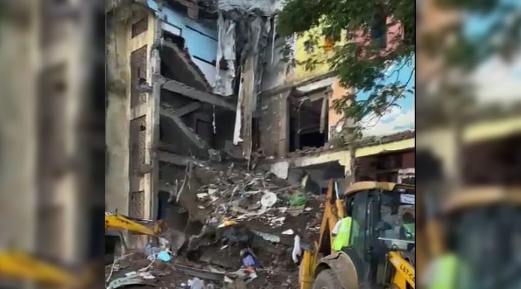 A four storied building collapsed in Bonkode village