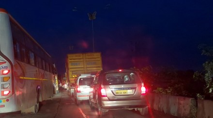 Street lights off on Shiv-Panvel highway