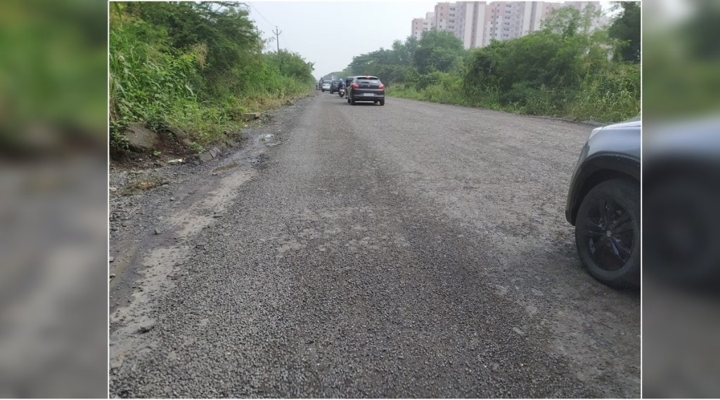 Potholes on Uran-Panvel highway