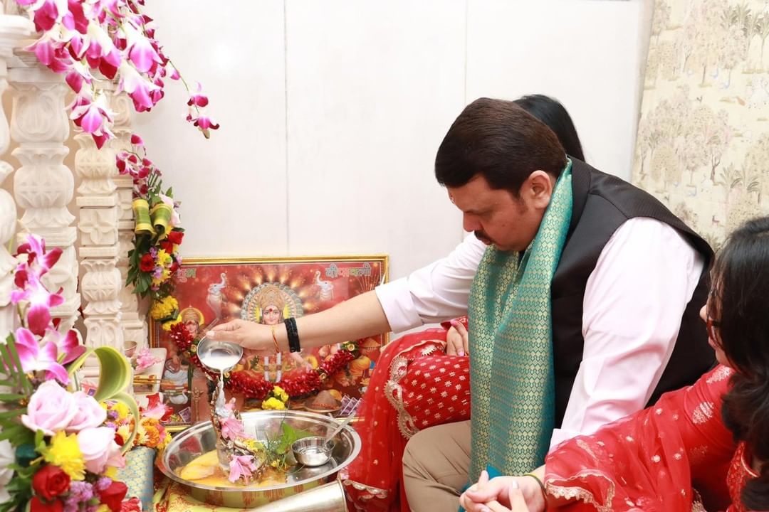 deputy cm devendra fadnavis amruta fadnavis diwali celebration 