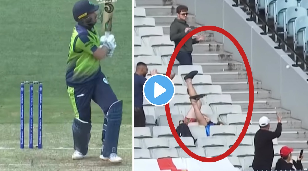 eng vs ire t20 world cup watch fan funny effort in the crowd to catch the ball vbm 97