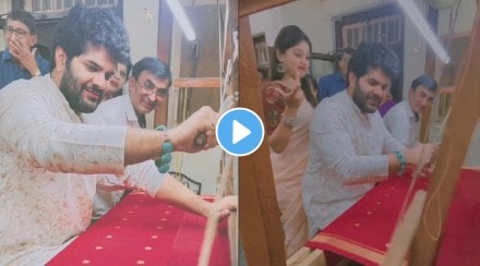 hardik joshi weaving akshaya deodhar wedding saree