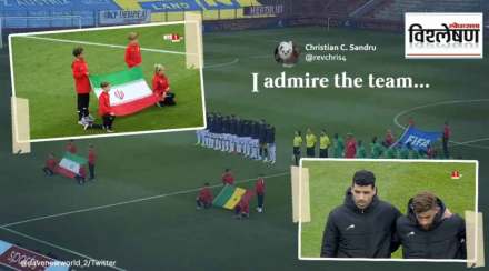 iranian football team support anti hijab protests