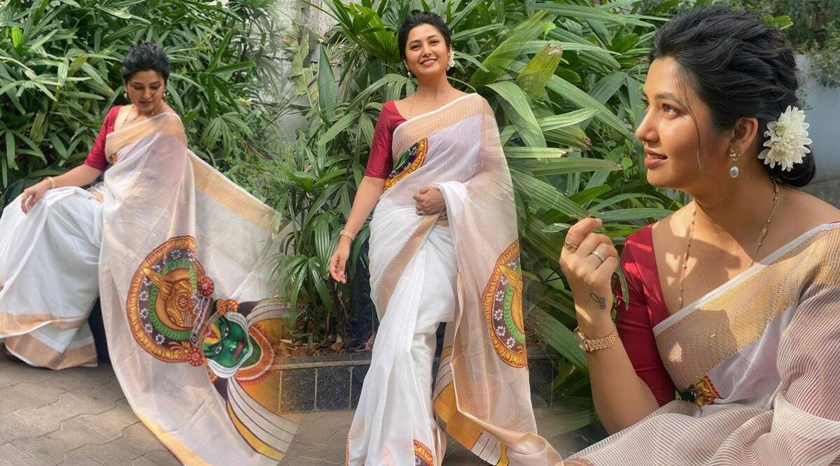 Diwali Saree Poses Guide By hasya jatra fame Prajakta Mali Shivali Parab Apurva Nemlekar Rinku Rajguru