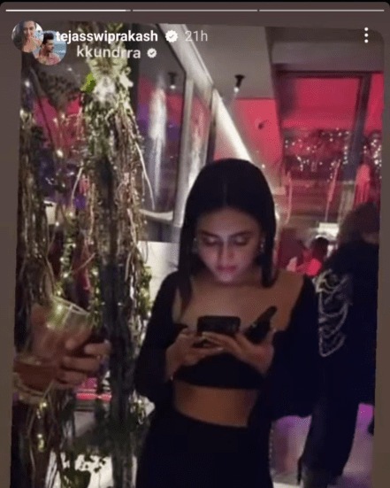 करणने पार्टीमधला तिचा व्हिडीओ इन्स्टाग्राम स्टोरीवर पोस्ट केला होता.