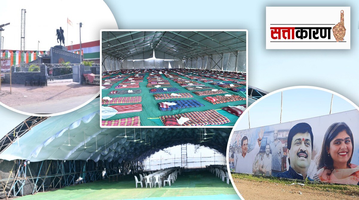 to welcome rahul gandhi bharat jodo yatra 80 kilometre road area decorated with welcome banner, hoardings