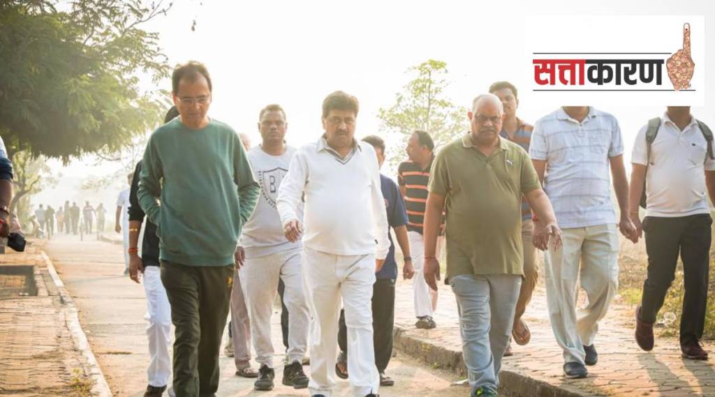 For Bharat Jodo yatra ashok chavan`s morning walk practice is in full swing