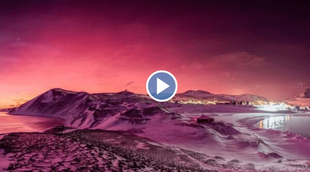 Viral Video Antarctica South Pole First Sunrise after 6 months Dark Night Snowfall Unique Nature