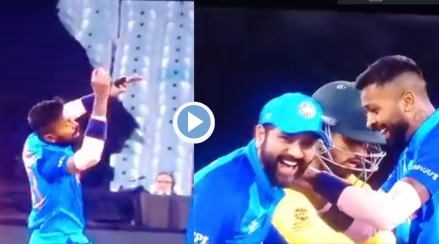 IND vs ZIM Hardik Pandya One Hand Wicket Rohit Sharma Reaction is Gold T20 World Cup Score Update