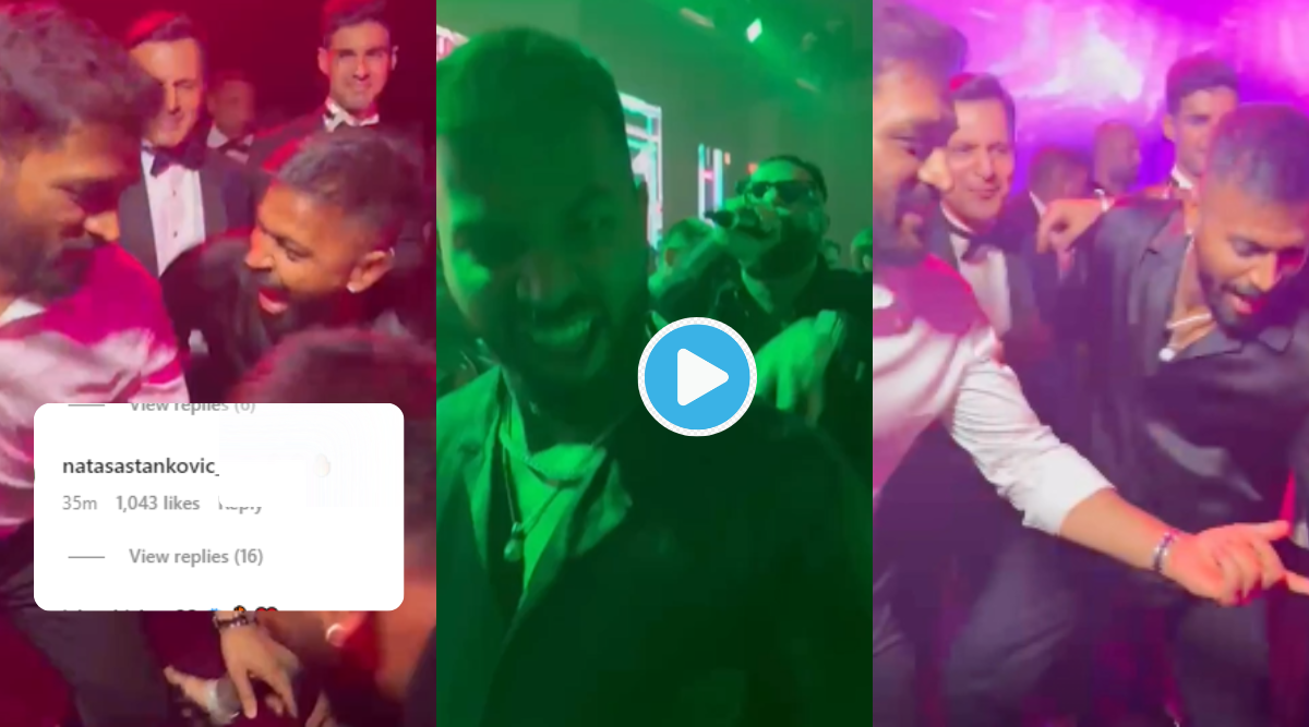 Video Hardik Pandya MS Dhoni Crazy Dance Moves Mrs Pandya Natasha Stankovic Comments Goes Viral