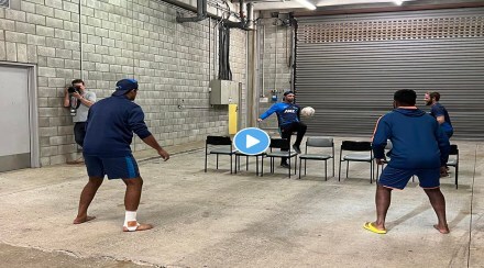 IND vs NZ: Rain interrupts India-New Zealand match, players of both teams enjoy different games, watch video