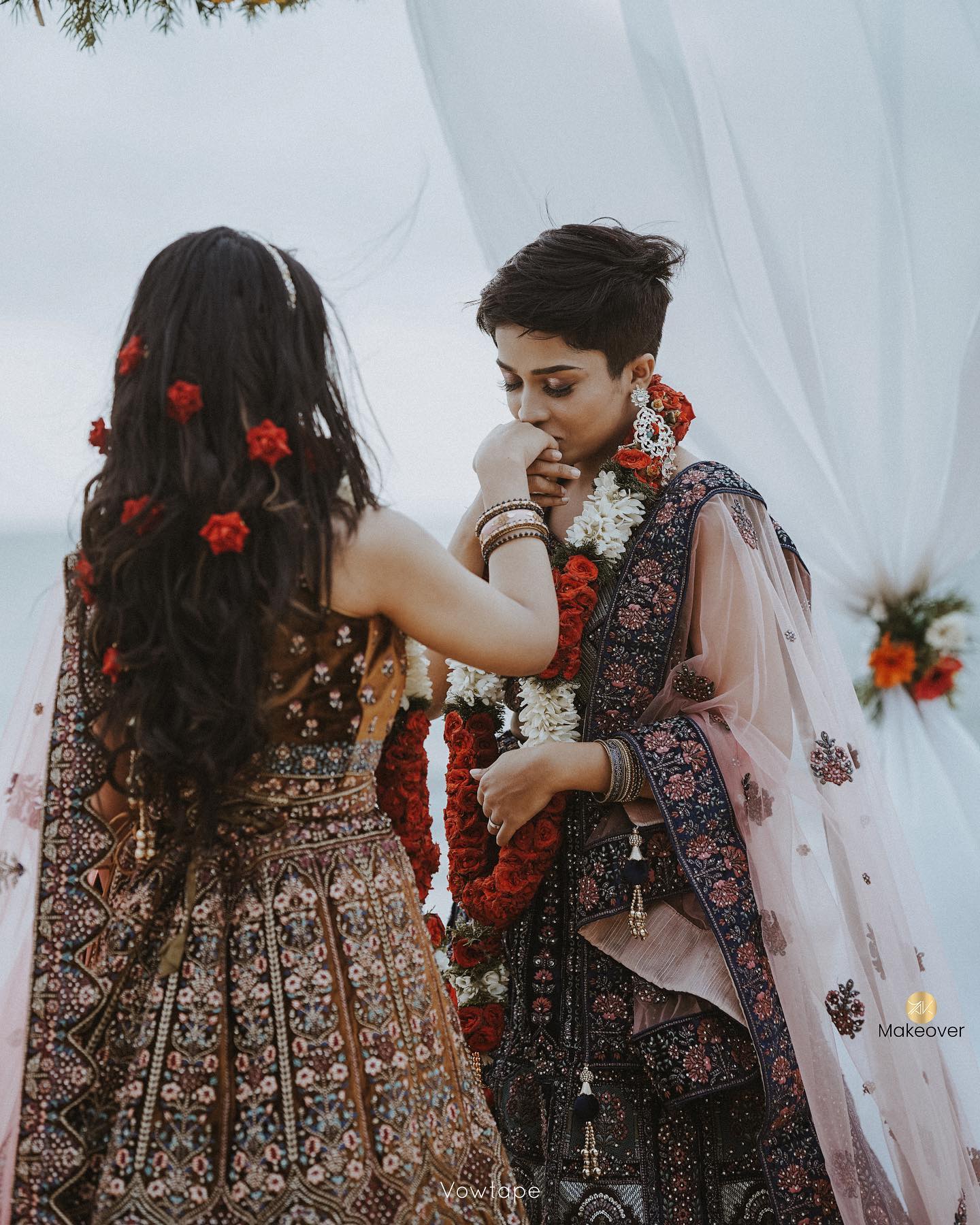 Kerala Lesbian Couple Adhila Nasarin Fathima Noora viral Wedding Photoshoot