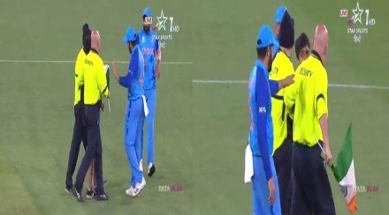 In T20 world cup IND vs ZIM liberal Rohit! This request was made for a fan who suddenly entered the field, see the video
