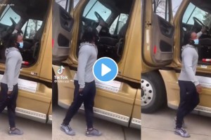 Man Parks truck without being in it controlling the steering wheel from outside shocks netizens watch viral video