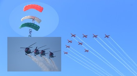 exciting aerial exercises dazzled the people nagpur surya kiran aerobatic and sarang helicopter