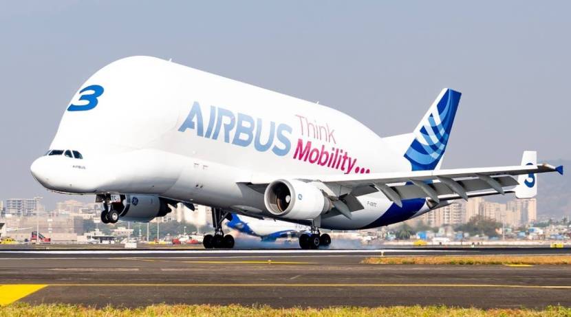 The worlds largest aircraft the Airbus Beluga landed at Mumbai Airport