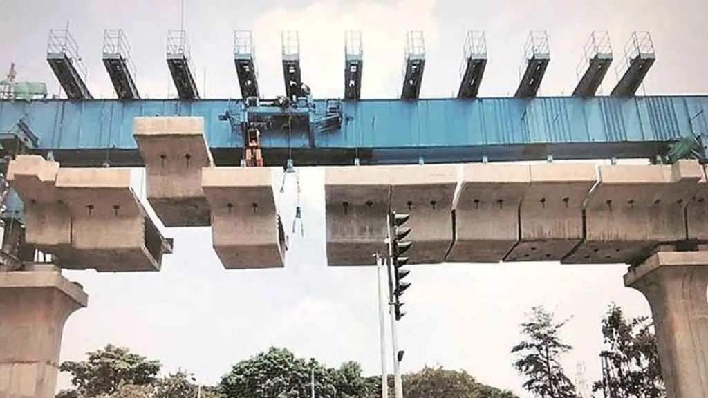 traffic changes work on double decker flyover on ganeshkhind road pune