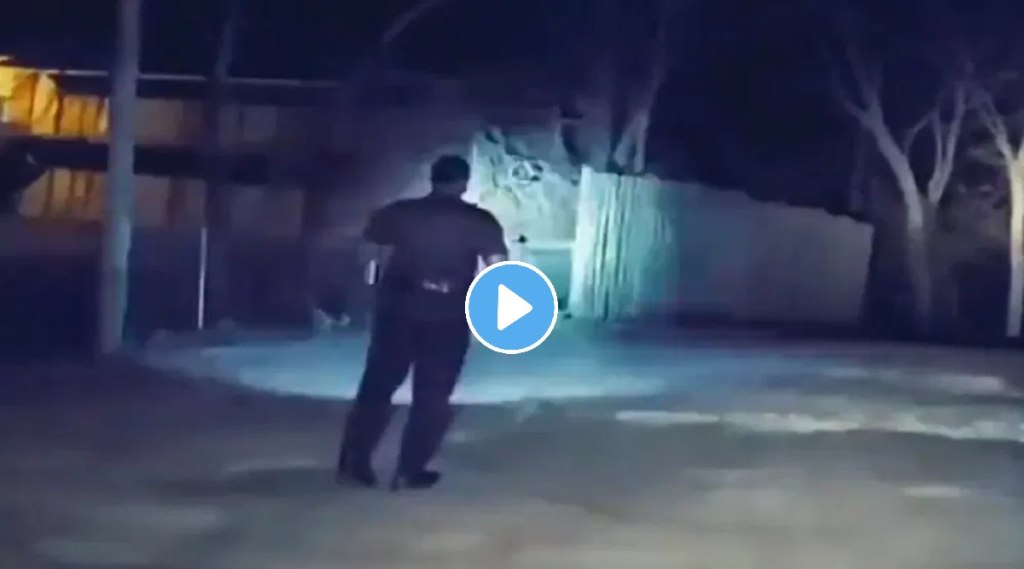 Video: माउंटेन सिंहाने ‘भुताचा’ आवाज काढताच पोलीसाला फुटला घाम; थेट पळत सुटला अन..