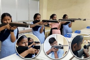 innovative initiative municipal school rifle shooting training center made waste materials thergaon pimpri chinchwad